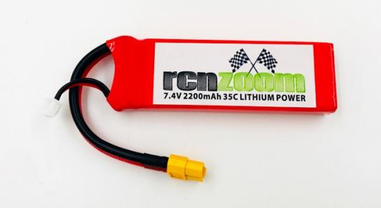  RCNZOOM - 7.4V Li-Po Battery 2200mah 35C image