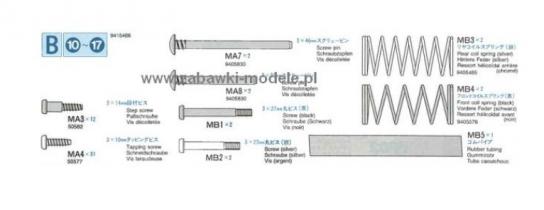 Tamiya - Peugeot 306 Metal Parts Bag B (58224) image